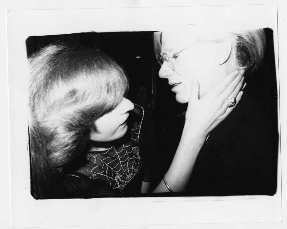 Photography of Catherine Guinness and Andy Warhol c. 1978 by Bob Colacello