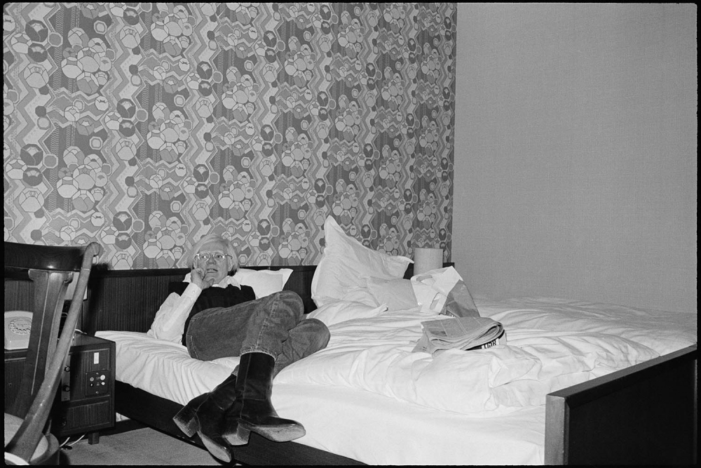 Andy at the Hotel Bristol, Bonn, 1976 by Bob Colacello