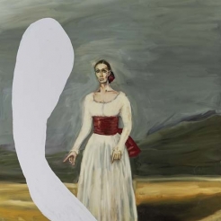 Portrait of Tatiana Lisovskaia As The Duquesa De Alba I by Julian Schnabel
