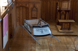 Installation view, Vahakn Arslanian,&nbsp;St. Moritz Art Masters,&nbsp;Eglise Au Bois, St. Moritz, 2011