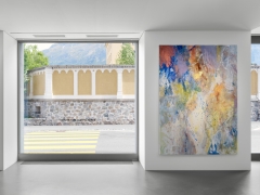 Installation view of Caitlin Lonegan: Blue Window, Vito Schnabel Gallery, St. Moritz, June 11, 2022 &ndash; September 24, 2022; Artworks &copy; Caitlin Lonegan; Photo by Stefan Altenburger; Courtesy the artist and Vito Schnabel Gallery