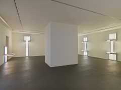 Installation view, Dan Flavin, to Lucie Rie and Hans Coper, master potters, Vito Schnabel Gallery, St. Moritz