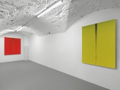 Installation view: Pat Steir, Paintings, Vito Schnabel Gallery, St. Moritz, 2019