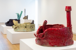 Installation view, Sterling Ruby: Ceramics, Museum of Arts and Design, New York, New York, 2018&ndash;2019