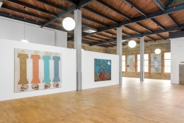 Installation view of Francesco Clemente, Twenty Years of Painting: 2001 &ndash; 2021, Presented by Vito Schnabel Gallery at the Old Santa Monica Post Office, November 5, 2021 &ndash; January 16, 2022, Artworks &copy; Francesco Clemente; Photo by Elon Schoenholz; Courtesy the artist and Vito Schnabel Gallery