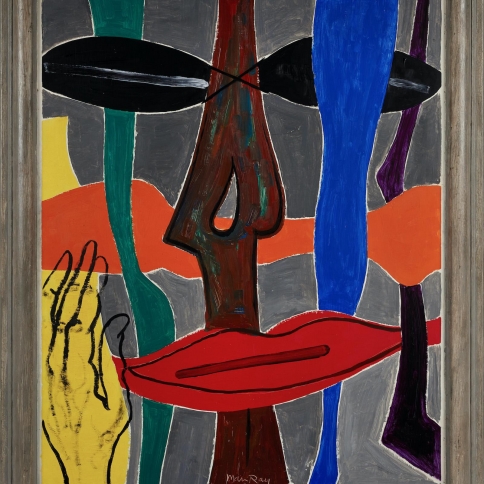 An abstract painting by Man Ray