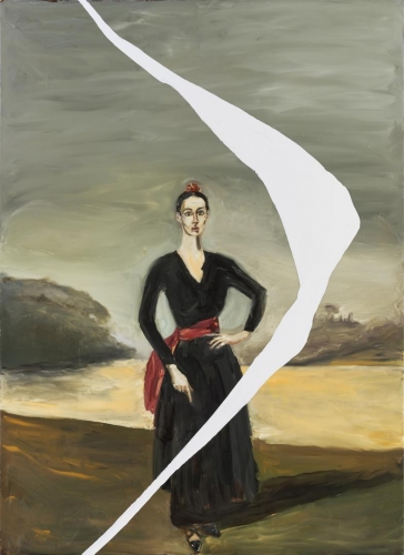 Portrait of Tatiana Lisovskaia As The Duquesa De Alba II, 2014 by Julian Schnabel